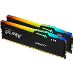 Оперативная память Kingston Fury Beast, DDR5, 32Gb (2x16Gb), 5600MHz, CL40, DIMM, с радиаторами, RGB, черный, фото6