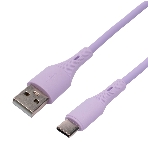Кабель USB2.0 Cablexpert CC-USB2S-AMCM-1M-V AM/Type-C, 3А, 18Вт, QC3.0, силиконовый, медь, 1м, фиолетовый, пакет, фото3