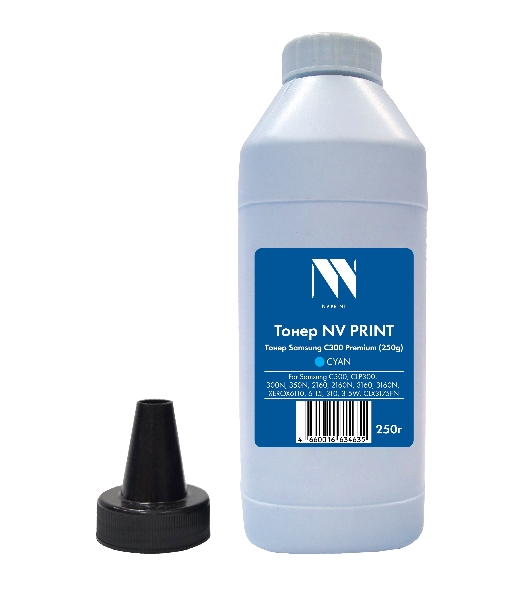 Тонер NVPrint для Samsung C300/CLP300/300N/350N/2160/2160N/3160/3160N/Xerox6110/6115/310/315W/CLX3175FN Premium (250 г) Cyan