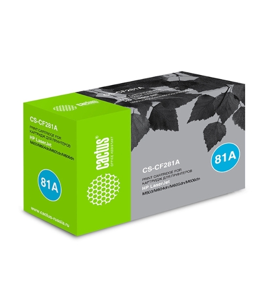 Картридж лазерный Cactus CS-CF281A черный (10500 стр.) для HP LJ Enterprise M630