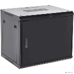 Шкаф коммутационный Rexant настенный 9U 400x542 мм пер. дв. металл черный, фото3