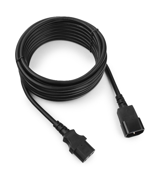 Кабель питания сист.блок-монитор Cablexpert PC-189-1-5M, 5м, C13-C14, 3x1кв.мм., черный, с заземлением