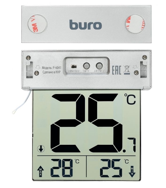 Термометр Buro P-6041 серебристый