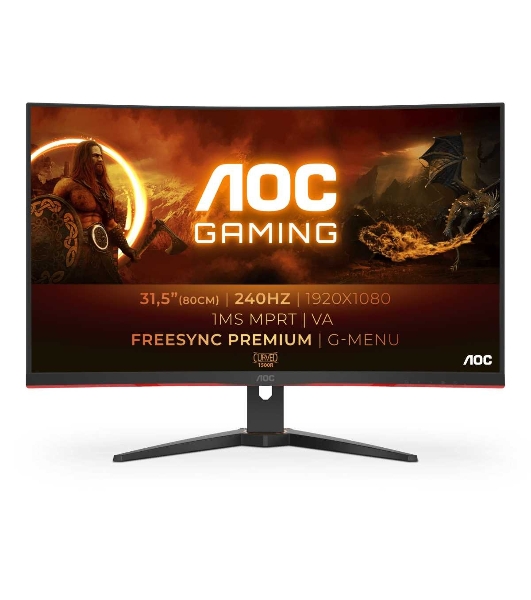 Монитор 31.5' AOC C32G2ZE/BK VA 1920x1080, 240 Гц, 4 мс, 16:9, 300 кд/м2, 2xHDMI, 1xDP, изогнутый, черный