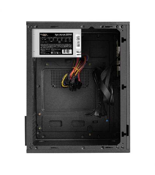 Компьютерный корпус Minitower ExeGate BAA-308MU2-UNS450 (mATX, БП UNS450 с вент. 12см, 1хUSB+2хUSB 3.0, HD Audio, черный)