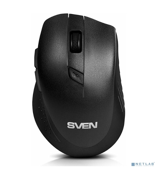 Мышь беспроводная SVEN RX-425W черный, 1600 dpi, радиоканал, USB, кнопки - 6