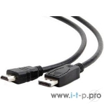 Кабель DisplayPort-HDMI Gembird/Cablexpert 1,8м, 20M/19M, черный, экран, пакет, фото2