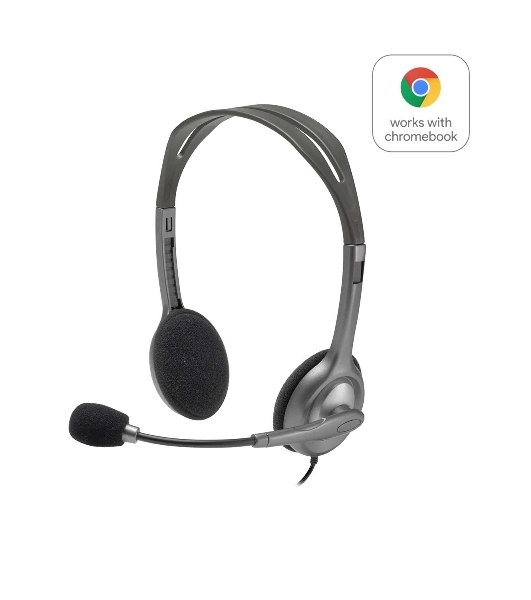 Гарнитура Logitech H111 чёрный, проводная, 3.5 мм