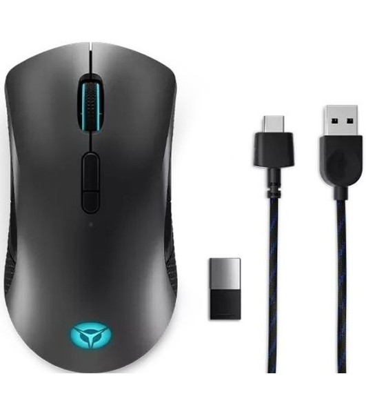 Мышь беспроводная/проводная Lenovo Legion M600 черный, 16000 dpi, радиоканал, Bluetooth, USB, кнопки - 9