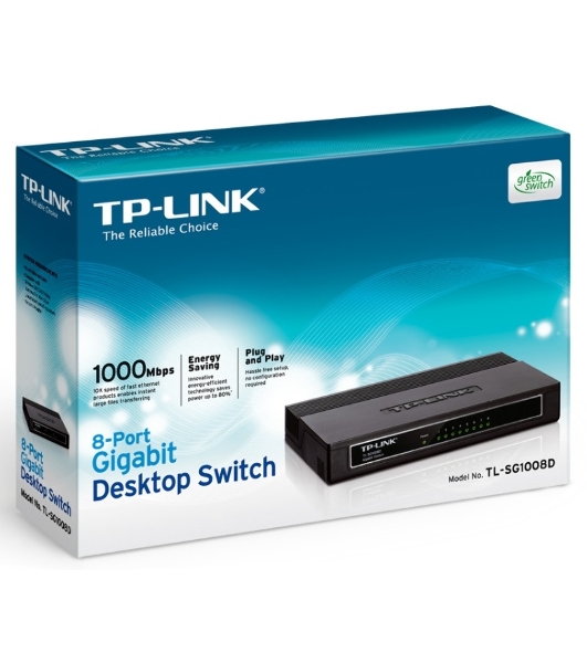 Коммутатор TP-Link SMB TL-SG1008D 8-port Gigabit Switch, plastic case