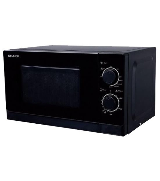 Микроволновая печь Sharp R-2000RK черный, 20 л, 800 Вт, переключатели - поворотный механизм