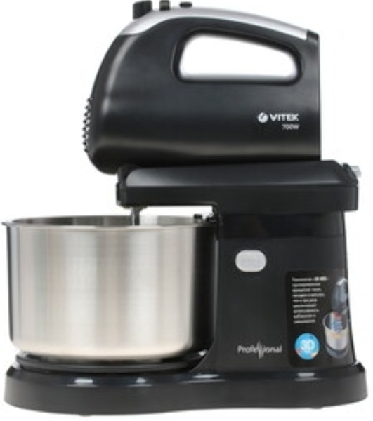 Миксер Vitek VT-1417 ST, 700 Вт, 2,8л., с чашей, черный