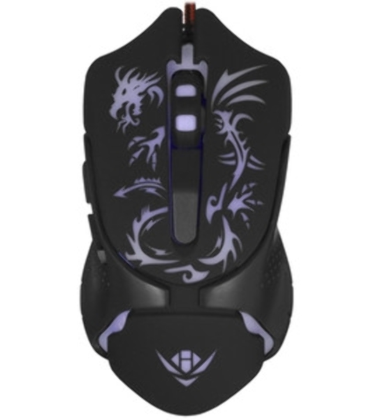 Мышь проводная Nakatomi MOG-25U черный, 2400 dpi, USB, кнопки - 6