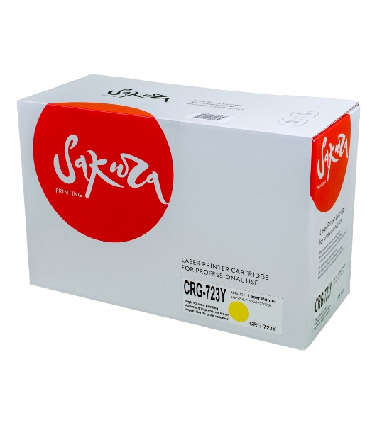 Картридж лазерный Sakura CRG723Y для Canon LBP7700/7750C/7753/7754, желтый, 8500 к.