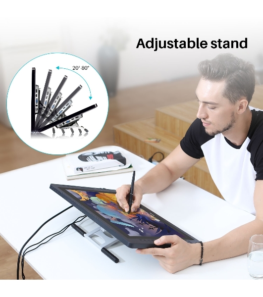 Графический монитор Huion Kamvas Pro 20 (2019), 19.5', 1920x1080, 8192 уровней, HDMI