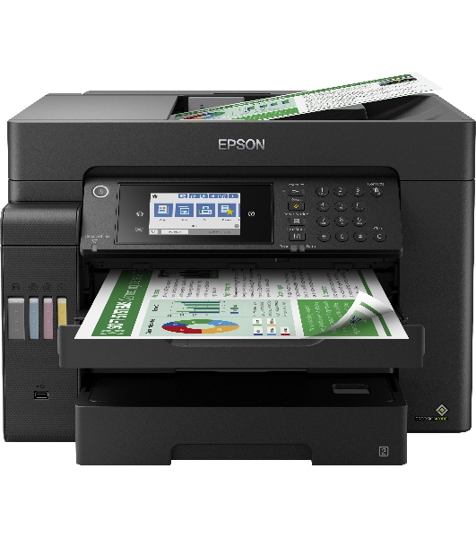 МФУ струйное Epson L15150, (A3, ADF, duplex, 35 стр./мин., Ethernet, Wi-Fi черный)