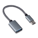 Кабель-переходник USB2.0 OTG Cablexpert A-OTG-CMAF2-02, Type-C(M)/AF, алюминий+нейлон.оплетка, 0.15м, пакет, фото4