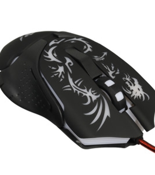 Мышь проводная Nakatomi MOG-25U черный, 2400 dpi, USB, кнопки - 6