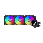 Система охлаждения PCCooler DA360 Pro ARGb Digital BK (300W, 360мм, LED temp., Black, ARGb/Fans: 3x120мм, 75.8CFM, 33.7dBA, 2200RPM/Pump height 57мм, 28dBA, 3000RPM, Rad thickness 27мм/S: 1851, 1700, 1200, 20XX, 115X, AM5, AM4), фото15