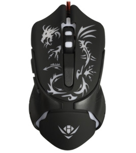 Мышь проводная Nakatomi MOG-25U черный, 2400 dpi, USB, кнопки - 6