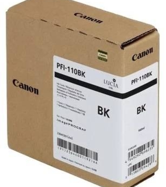Картридж струйный Canon PFI-110 BK 2364C001 черный (160мл) для Canon TX-2000/TX-3000/TX-4000