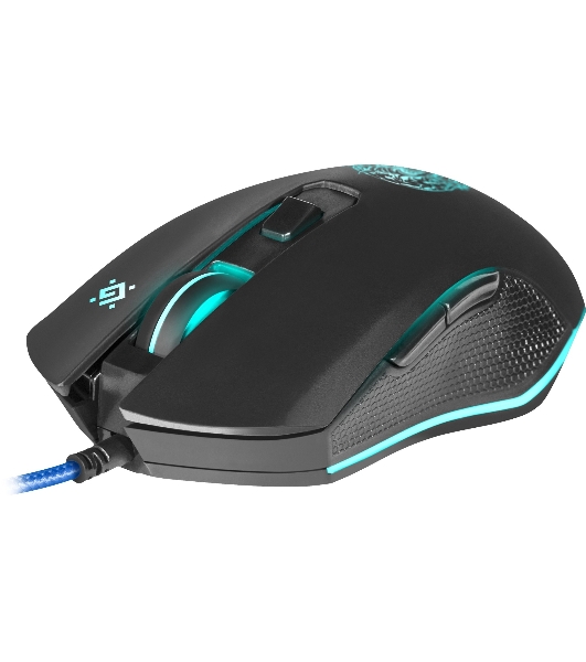 Мышь проводная Defender Sleipnir GM-927 черный, 12800 dpi, USB, кнопки - 6