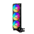 Система охлаждения PCCooler DA360 Pro ARGb Digital BK (300W, 360мм, LED temp., Black, ARGb/Fans: 3x120мм, 75.8CFM, 33.7dBA, 2200RPM/Pump height 57мм, 28dBA, 3000RPM, Rad thickness 27мм/S: 1851, 1700, 1200, 20XX, 115X, AM5, AM4), фото14
