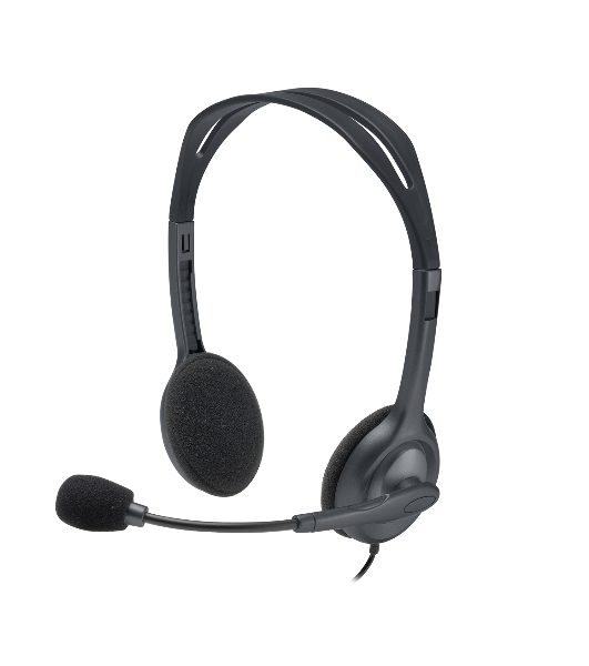Гарнитура Logitech H111 чёрный, проводная, 3.5 мм