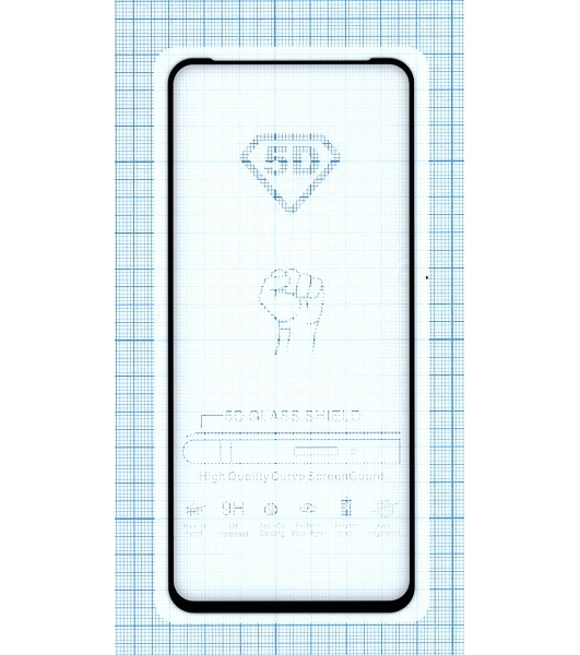 Защитное стекло 'Полное покрытие' Huawei Honor 30 черный
