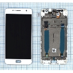 Дисплей для Asus ZenFone Live ZB553KL белый с рамкой, фото 1