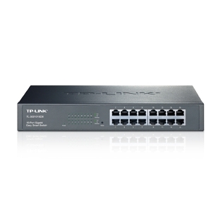 Коммутатор сетевой TP-Link SMB TL-SG1016DE 16-Port Gigabit Easy Smart Switch, 16 10/100/1000Mbps RJ45 ports, MTU/Port/Tag-based VLAN, QoS, IGMP Snooping