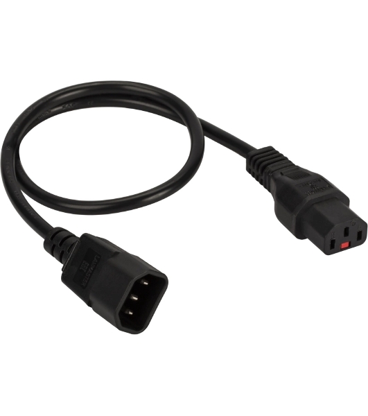 Шнур питания Lanmaster LAN-PP13L/14-5.0-BK C13-С14 проводник.:3x0.75мм2 5м 220В 10А черный