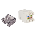 Модуль Keystone, RJ45, неэкранированный, кат.6, со встроенной шторкой, 180 градусов, белый, фото 1