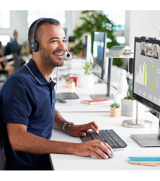Гарнитура Logitech H111 чёрный, проводная, 3.5 мм