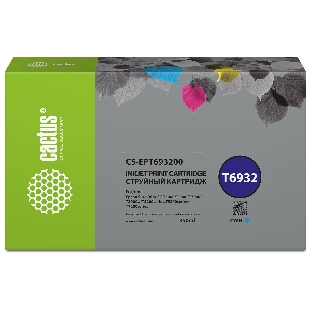 Картридж струйный Cactus CS-EPT693200 (T6932) голубой (350 мл) для Epson SureColor SC-T3000/T3070/T3200/T5000/5200