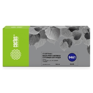 Картридж струйный Cactus CS-EPT9461 (T9461) черный пигментный (180 мл) для Epson WF-C5290DW/WF-C5790DW