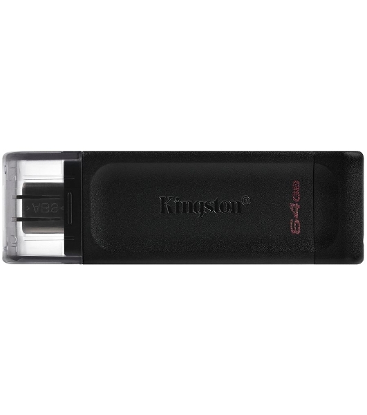 Флешка USB Kingston DataTraveler DT70 (DT70/64Gb), 64Gb, USB Type-C 3.2, R/W 70/45, черный