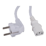 Кабель питания Cablexpert Schuko-C13, 3x1.0мм2, 10A, с заземлением, медь, 2м, белый, пакет, фото3