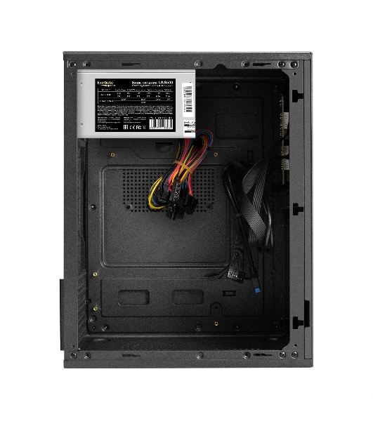 Компьютерный корпус Minitower ExeGate BAA-308MU2-UNS500 (mATX, БП UNS500 с вент. 12см, 1хUSB+2хUSB 3.0, HD Audio, черный)