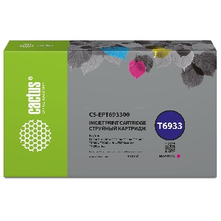 Картридж струйный Cactus CS-EPT693300 (T6933) пурпурный (350 мл) для Epson SureColor SC-T3000/T3070/T3200/T5000/5200