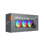 Система охлаждения PCCooler DA360 Pro ARGb Digital BK (300W, 360мм, LED temp., Black, ARGb/Fans: 3x120мм, 75.8CFM, 33.7dBA, 2200RPM/Pump height 57мм, 28dBA, 3000RPM, Rad thickness 27мм/S: 1851, 1700, 1200, 20XX, 115X, AM5, AM4), фото9