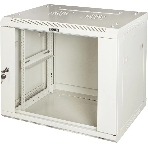 Шкаф коммутационный Lanmaster Pro (TWT-CBWPG-15U-6X4-GY) настенный 15U 600x450 мм пер. дв. стекл 60 кг серый 350 мм 768 мм IP20 металл, фото3