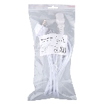 Кабель питания Cablexpert Schuko-C13, 3x1.0мм2, 10A, с заземлением, медь, 2м, белый, пакет, фото 1