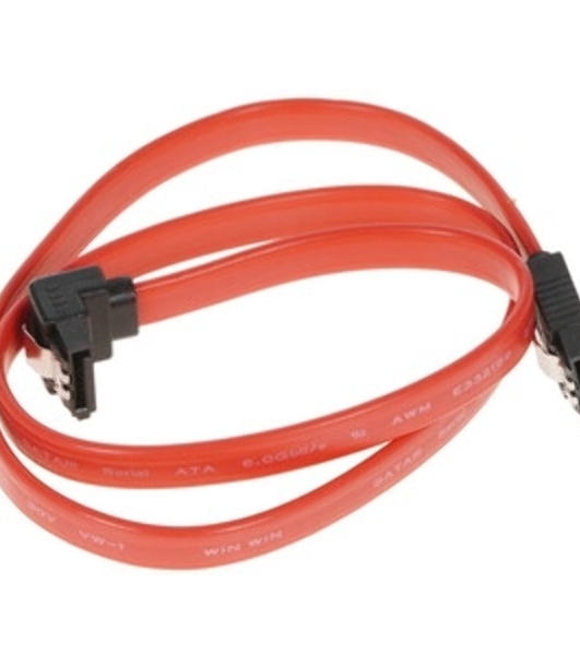 Кабель Vention SATA 3 M/SATA 3 M угол 90 с защелками, красный - 0.5 м KDDRD