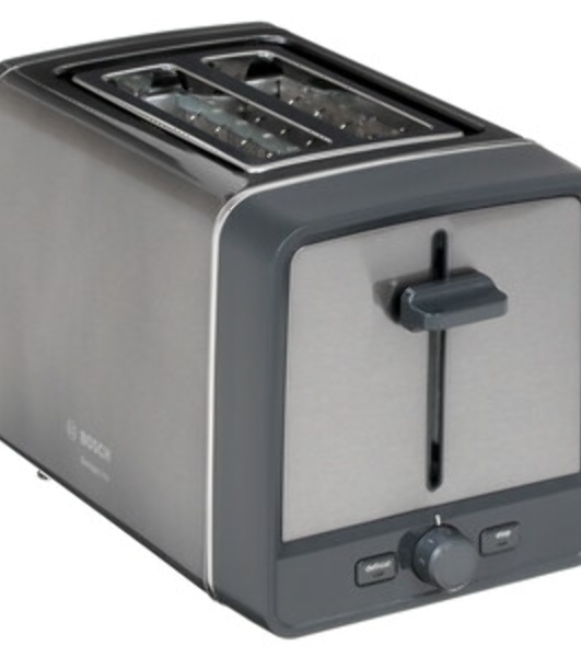 Тостер Bosch TAT5P425 нержавеющая сталь, 970 Вт, 2 слота