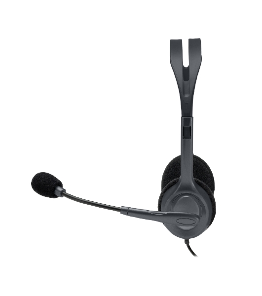 Гарнитура Logitech H111 чёрный, проводная, 3.5 мм