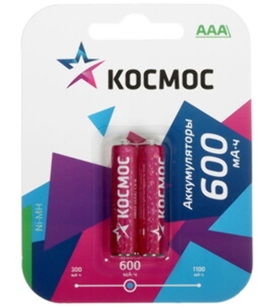 Аккумулятор Космос R03 Ni-MH 600 мАч