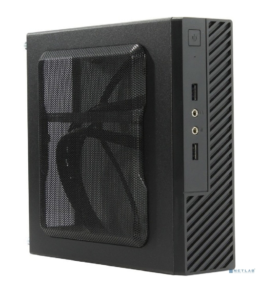 Компьютерный корпус Slim Case Powerman ME100S-BK front fan 4cm, 120W adapter, Mini ITX, VESA