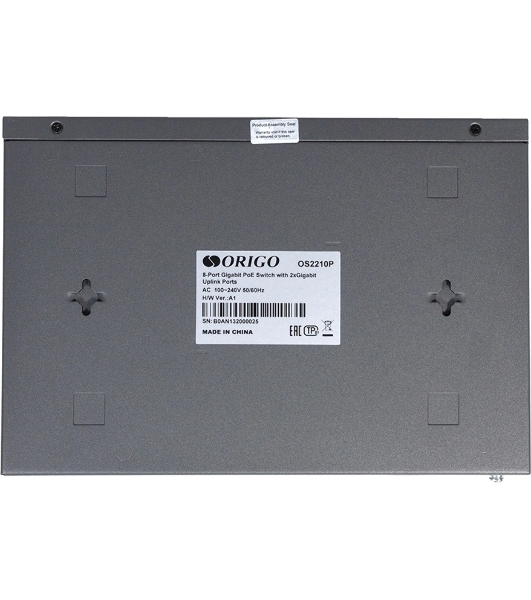 Коммутатор неуправляемый PoE ORIGO Unmanaged Switch 8x1000Base-T PoE, 2x1000Base-T, PoE Budget 120W, Long-range PoE up to 250m, 19' w/brackets