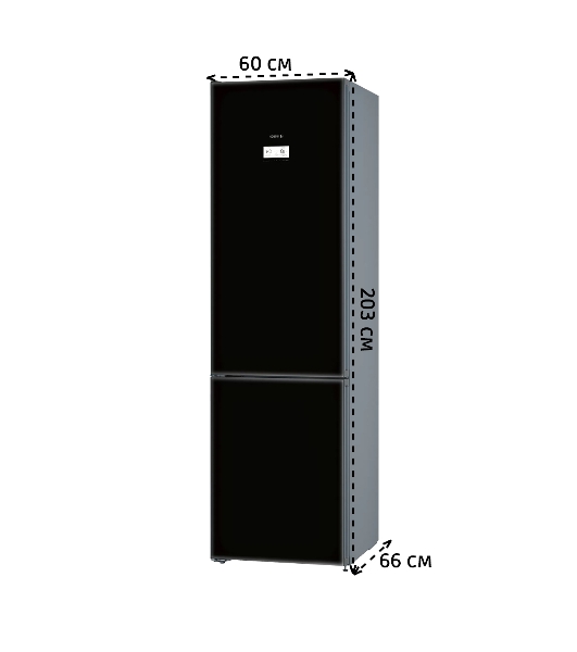 Холодильник Bosch KGN39LB30U черный двухкамерный 290/110л морозилка снизу, No Frost
